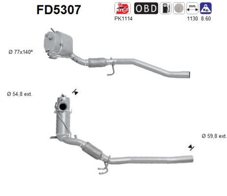 Filter čestica/čađe, ispušni sustav AS FD5307