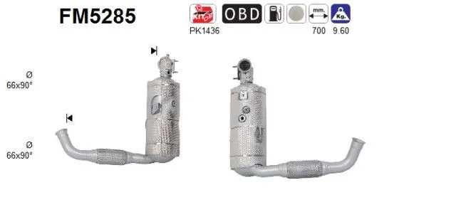 Suodžių / kietųjų dalelių filtras, išmetimo sistema ASC FM5285