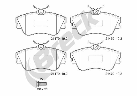 Brake Pad Set, disc brake BRECK 21479 00 703 00