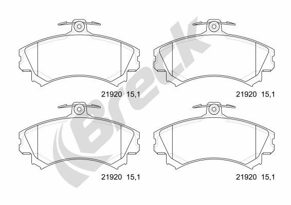 Brake Pad Set, disc brake BRECK 21920 00 701 10