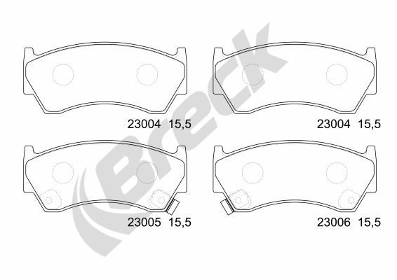 Brake Pad Set, disc brake BRECK 23004 00 701 10