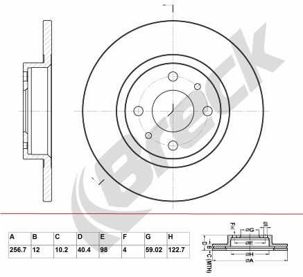 Brake Disc BRECK BR 045 SA100