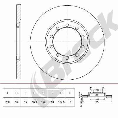 Brake Disc BRECK BR 066 SA100