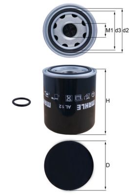 Air Dryer Cartridge, compressed-air system MAHLE AL12