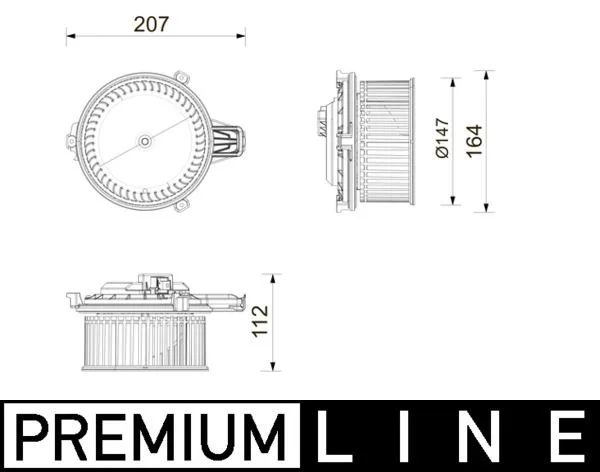 Vidaus pūtiklis MAHLE BEHR HELLA TERMIKA AB443000P