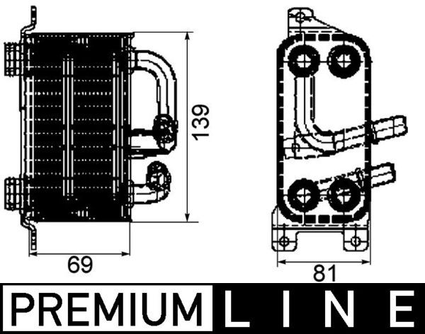 Refroidisseur d'huile, huile moteur MAHLE CLC66000P
