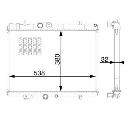 Radiator, engine cooling MAHLE CR1600000S