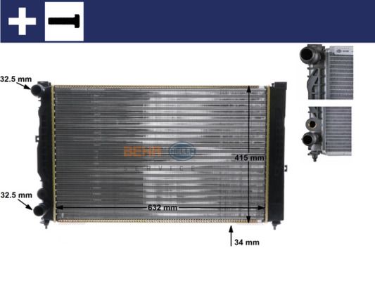 Radiatorius, variklio aušinimas MAHLE CR647000S