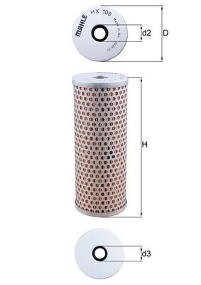 Hydraulic Filter, steering MAHLE HX108