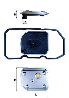 Hidraulinis filtras, automatinė transmisija MAHLE HX158D