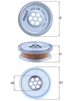 Hydraulic Filter, steering MAHLE HX44