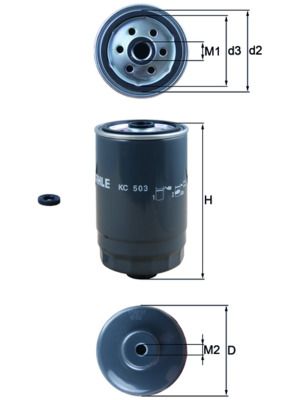 Фільтр палива MAHLE KC503D