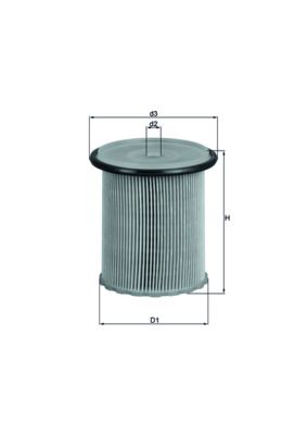 Kuro filtras MAHLE KX74