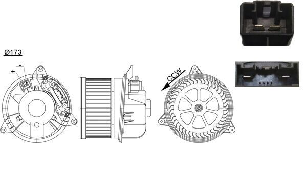 Компресор салону MAHLE AB 195 000S