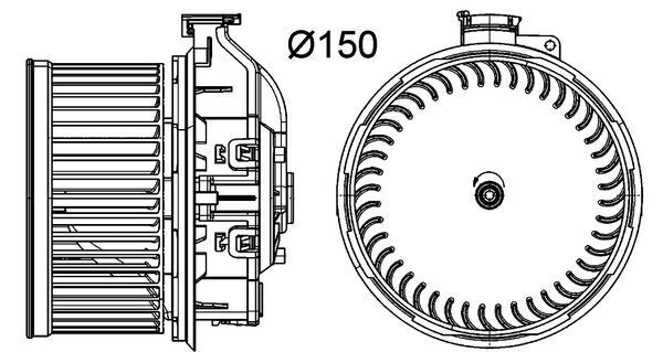 Ventoinha interior MAHLE AB 259 000P