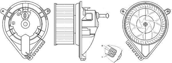 Interior Blower MAHLE AB271000S