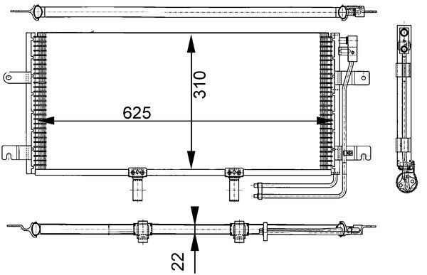 Kondensatorius, oro kondicionierius MAHLE AC 332 000S