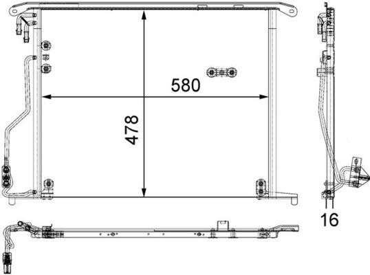 Kondensatorius, oro kondicionierius MAHLE AC334000S