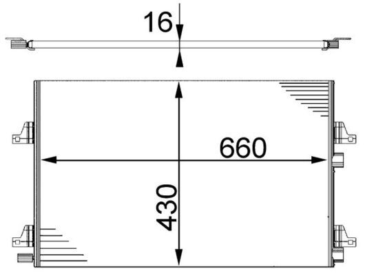 Kondensatorius, oro kondicionierius MAHLE AC 355 000S