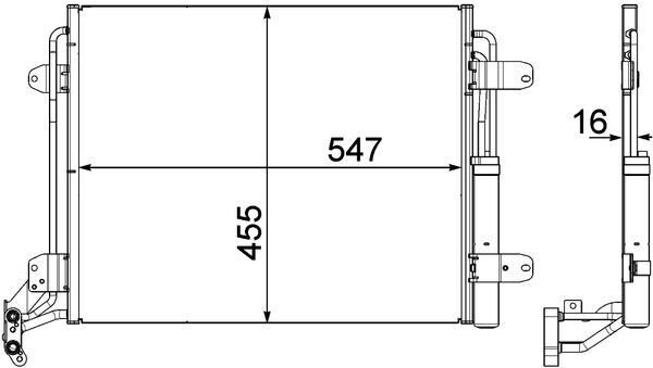 Kondensor, luftkonditionering MAHLE AC 454 000P