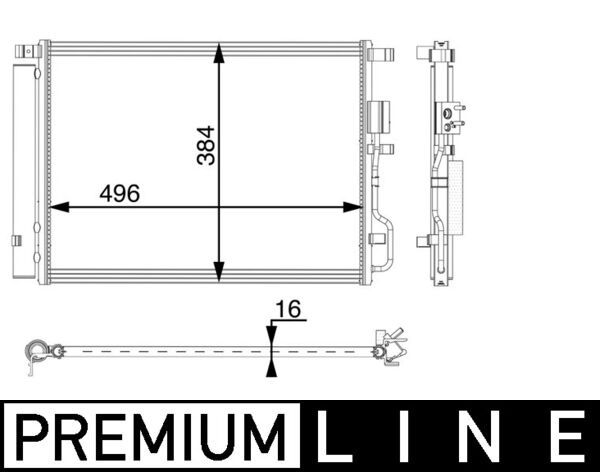 Kondensor, luftkonditionering MAHLE AC 61 000P