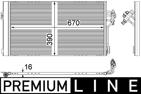 Condenser, air conditioning MAHLE AC762000P