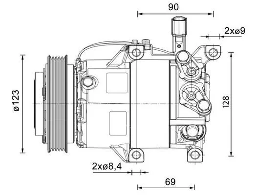 Kompresorius, oro kondicionierius MAHLE ACP 1459 000P