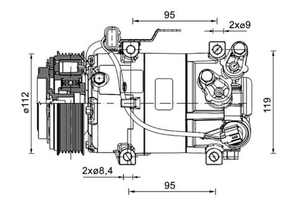 Compressor, air conditioning MAHLE ACP 1461 000P