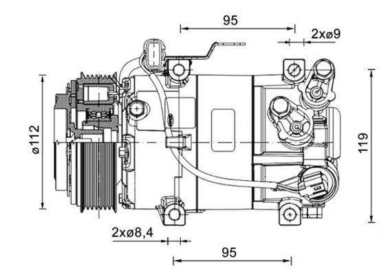 Compressor, air conditioning MAHLE ACP 1462 000P