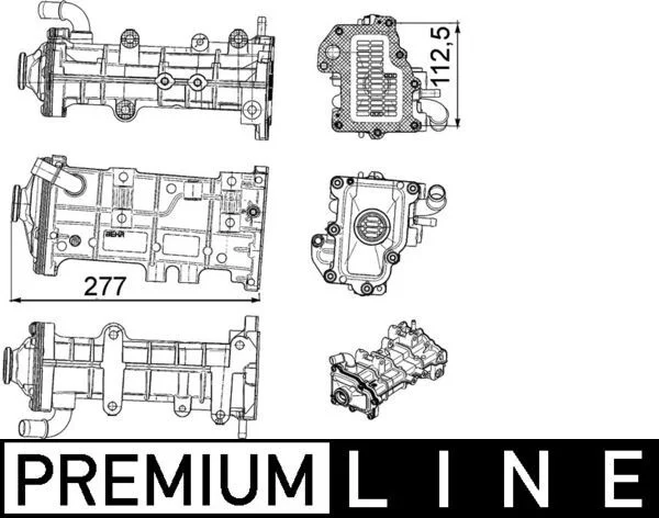 Aušintuvas, išmetamųjų dujų recirkuliacija MAHLE CE23000P