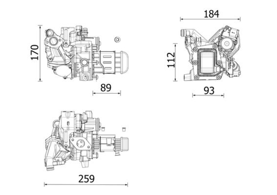 Радіатор, система рециркуляції ВГ MAHLE CE 42 000P