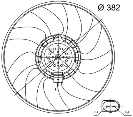 Ventiliatorius, radiatoriaus MAHLE CFF32000S