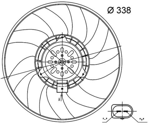 Ventiliatorius, radiatoriaus MAHLE CFF33000S