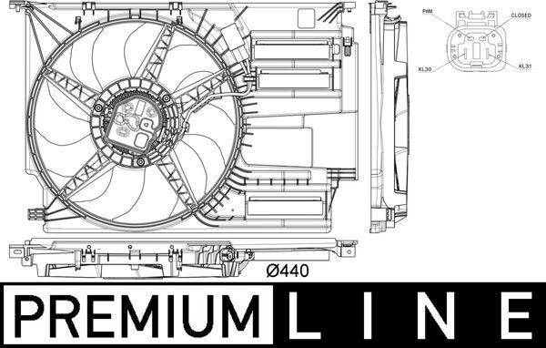 Ventiliatorius, radiatoriaus MAHLE CFF402000P