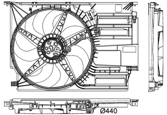 Ventiliatorius, radiatoriaus MAHLE CFF403000P