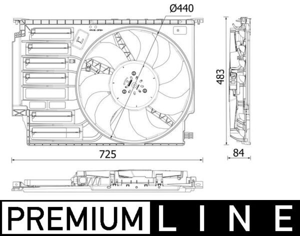 Fan, engine cooling MAHLE CFF 547 000P