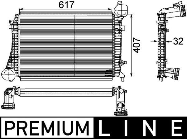 Charge Air Cooler MAHLE CI 166 000P