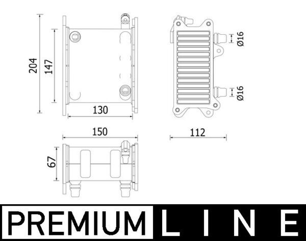 Charge Air Cooler MAHLE CI 224 000P