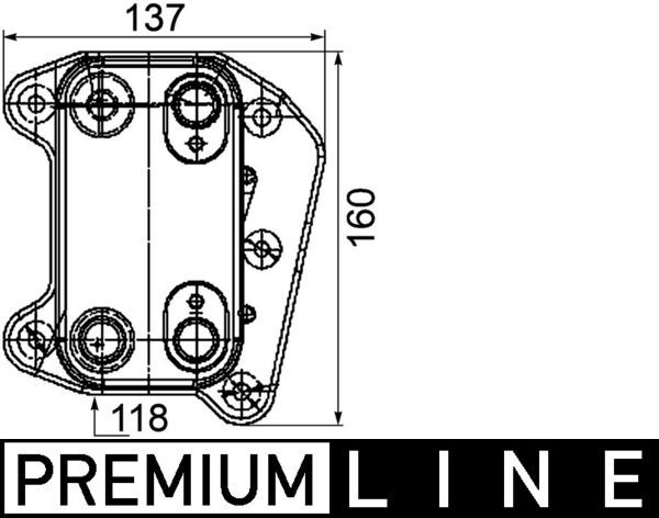 Oil Cooler, engine oil MAHLE CLC 105 000P