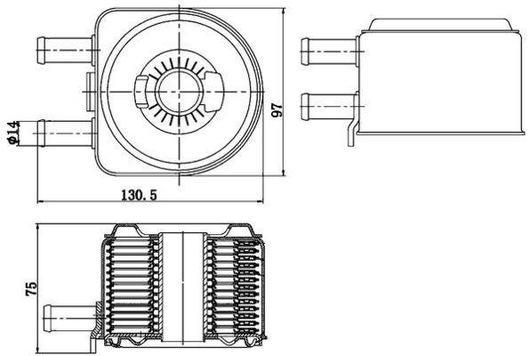 Oil Cooler, engine oil MAHLE CLC 176 000S