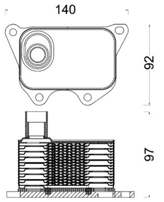 Oil Cooler, engine oil MAHLE CLC185000S