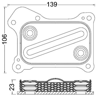 Oil Cooler, engine oil MAHLE CLC 190 000S