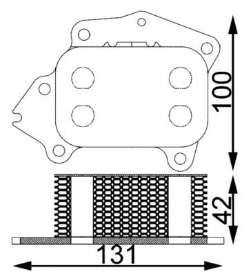 Oil Cooler, engine oil MAHLE CLC194000S