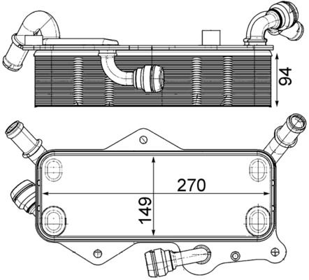 Arrefecedor de Óleo, transmissão automática MAHLE CLC 218 000P