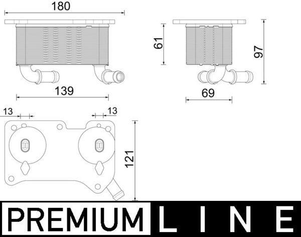 Oil Cooler, engine oil MAHLE CLC294000P