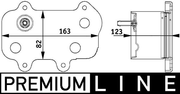 Oil Cooler, engine oil MAHLE CLC 61 000P