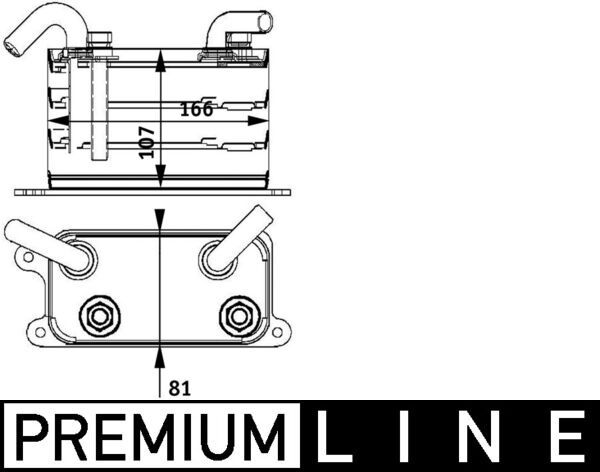 Oil Cooler, engine oil MAHLE CLC62000P