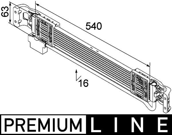 Oil Cooler, engine oil MAHLE CLC 69 000P