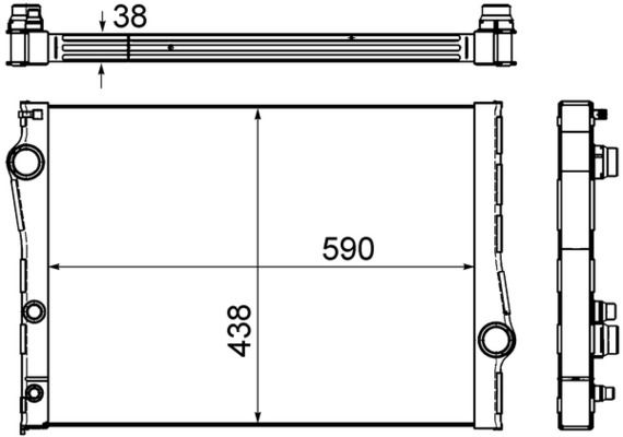 Radiator, engine cooling MAHLE CR 1049 000S