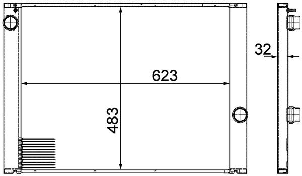 Radiatorius, variklio aušinimas MAHLE CR1067000P